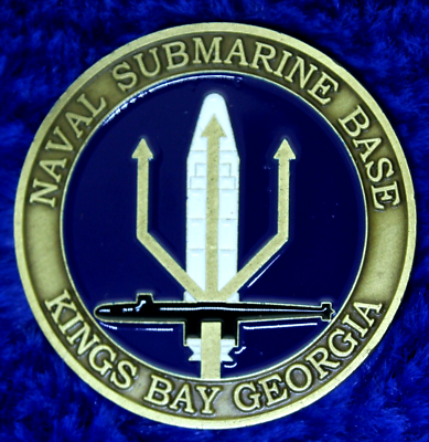 USN Naval Submarine Base Kings Bay Challenge Coin PT-17 - Main Image