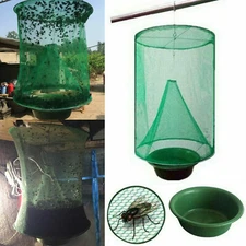 4pcs Reusable Hanging Fly Insect Trap Cage Net Fly Catcher Killer Cage Garden