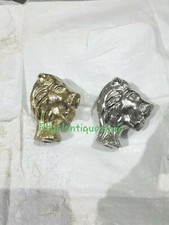 2 Pes Victorian Brass Lion Head Handle Only For Wooden Walking Stick Cane Gift