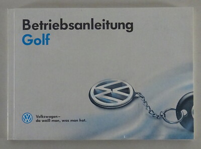 Operating Instructions / Manual VW Golf III/3, incl. GTI, VR6