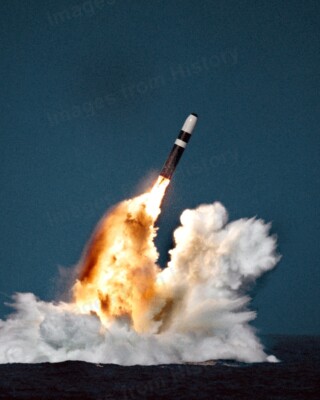 8x10 Print United States Navy UGM-133A Trident II, or Trident D5 Missile #TR