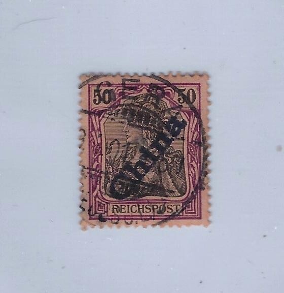 Germany Post Abroad China Overprint 1900 50Pf Rare Used