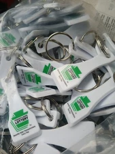 LOT OF 10 Pennsylvania State Lottery Ticket Scratcher Keychain White 