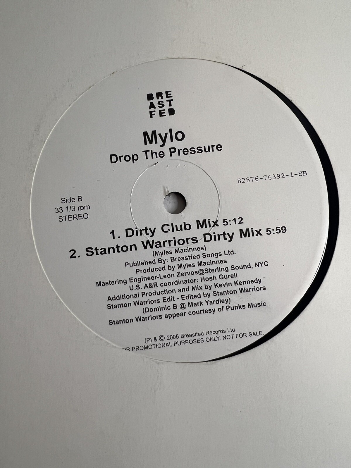 Vintage Vinyl Mylo Doctor Pressure 12" Single Breastfed 2005 TESTED