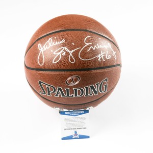 dr j autographed basketball
