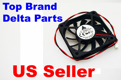 Delta EFB0612LA 60mm 12V DC Cooling Fan 60x60x10mm 2-Pin Ball Bearing 2-Pack