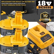 2Pack 18 Volt XRP Battery  Charger for DeWalt DC9096-2 DC9098 DC9099 DW9096