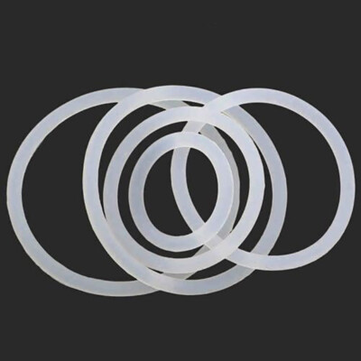 White Silicon Rubber O-Ring Seals Washer OD 6-180mm Wire Dia 2.4mm