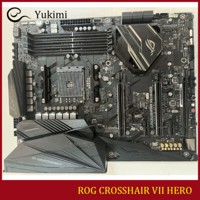 FOR ASUS ROG CROSSHAIR VII HERO DDR4*4 AMD AM4 64GB ATX Ｍotherboard Test OK