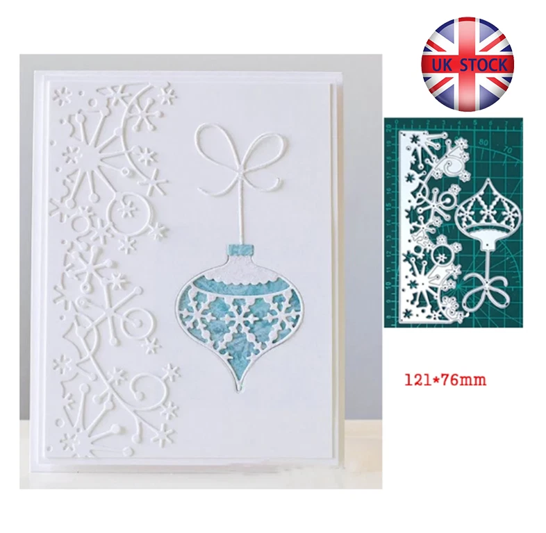 Snowflake Lace Christmas Bell Metal Cutting Dies Scrapbooking Paper Card DIY
