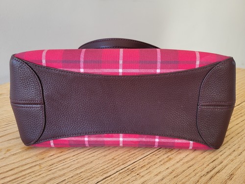 Kate Spade New York Leila Plaid Rose Pink Multi Pocket Handbag Spring Summer - Picture 5 of 16