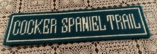 Handmade COCKER SPANIEL TRAIL Needlepoint Sign Dog Lover Gift Item Brand New