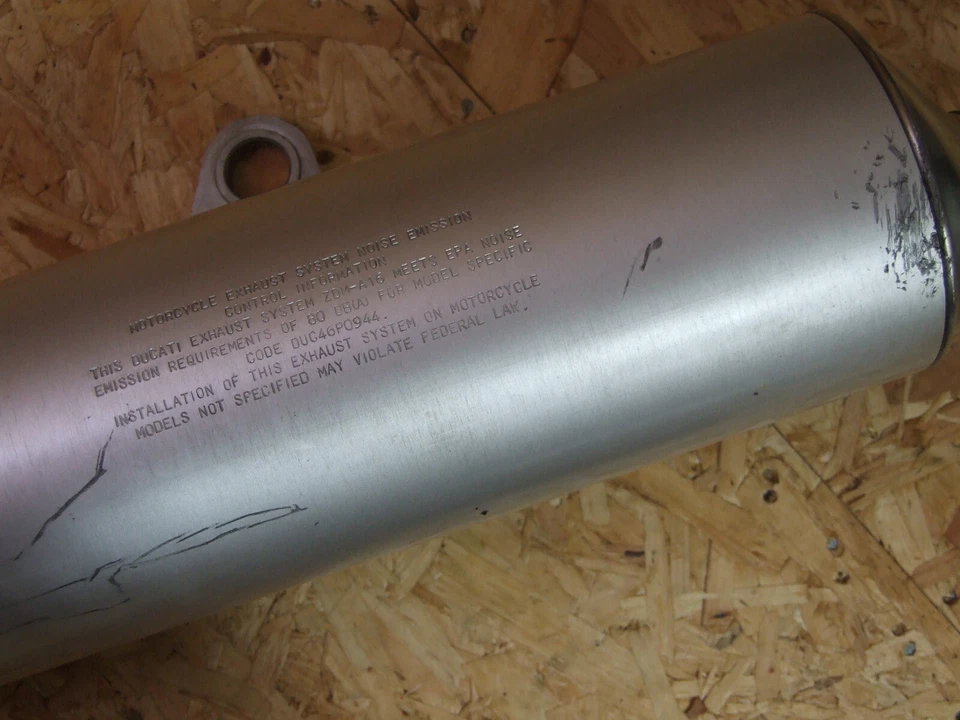 Ducati ST2 ST4 right exhaust silencer end can OEM 573.1.046.2A #004 - Image 4 of 4