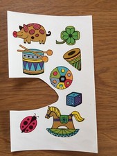 DDR  Schiebebild  Abziehbild  „Spielsachen“  Motiv 4531 1985