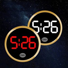 Led Touch Type Mini Clock Car Dash Internal Stick-on Decor Ornament Accessories