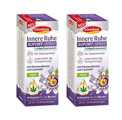 2xPack Schaebens Innere Ruhe Sofort-Spray, 20 ml