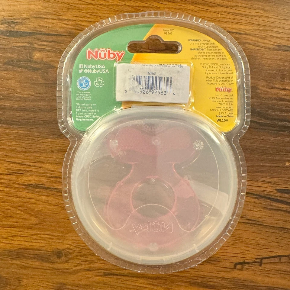 Nuby Silicone Teether Teethe-EEZ Teether w/ Bristles - Soothes Gums With Case - Image 4 of 4