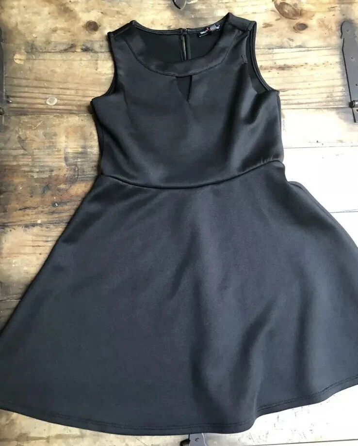 Teeze Me Girl s Size 8 Fit And Flare Dress Black Sleeveless Funeral Concert EUC