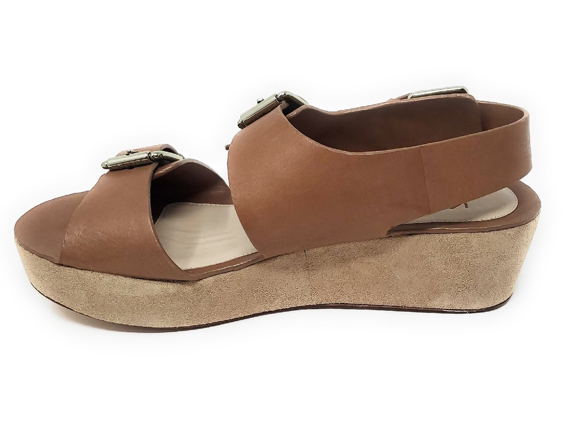 Michael Kors Zoe 2 Band Flatform platform Leather Sandals  display picture 1