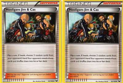 6x HOOLIGANS JIM & CAS 95/108- DARK EXPLORERS Pokemon Card- 2012 RELEASE