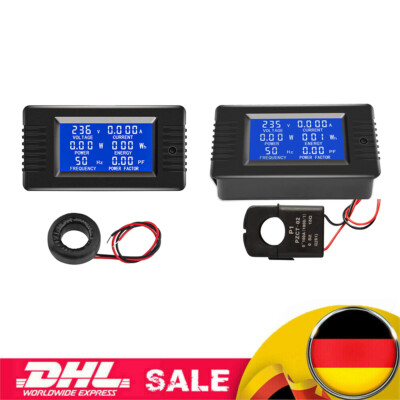 AC LCD-Panel Digital Power Watt Meter Monitor Spannung Voltmeter Amperemeter DE
