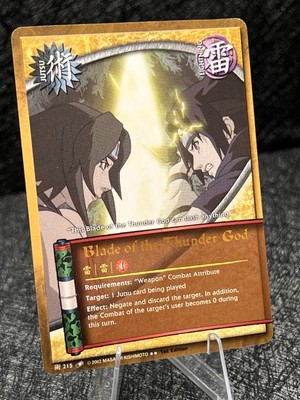 Blade Of The Thunder God - 1st Edition - Naruto CCG #215 Rare Gold Foil Text