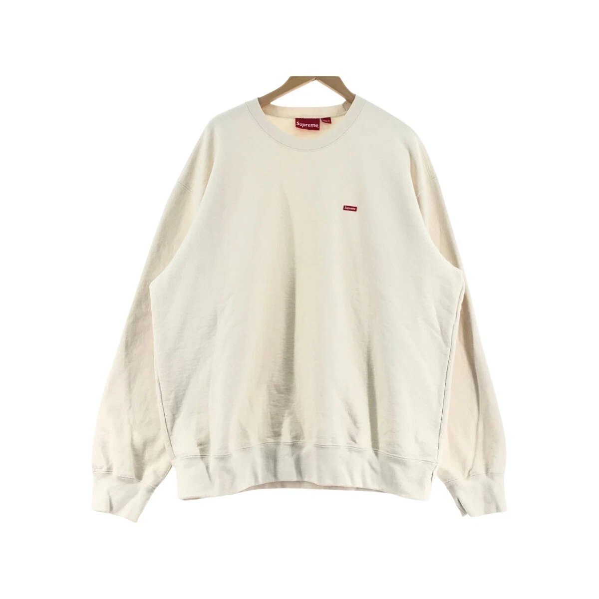Sweat shirt homme Supreme petite boîte logo TAILLE XL ivoire pas de remarque