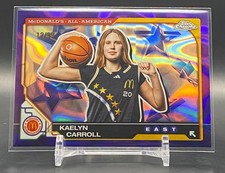 2025 Topps Chrome McDonald's All American Kaelyn Carroll Purple Lava #/99