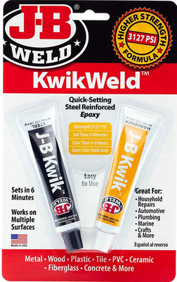 J-B Weld 8276 Kwikweld Quick Setting Steel Reinforced Epoxy - Dark Grey 2 Oz
