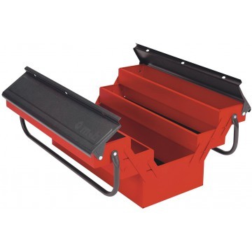 Boîte à outils métal Mob 530x200x200mm bicolore rouge et noire