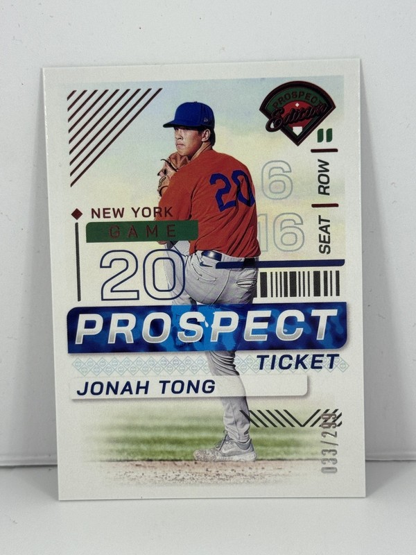 2024 Panini Prospect Edition red #67 Jonah Tong  /299