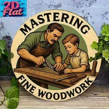 Father And Son Engraved Round Aluminum Plate Fathers Day Gift