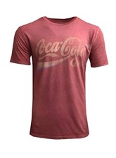 Coca-Cola Coke Men’s Heather Red Graphic T-Shirt Vintage-Style Logo NWOT XL 2XL