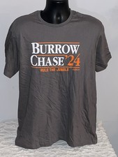 CINCINNATI BENGALS BURROW TO CHASE JUNGLE SHORT SLEEVE SHIRT LARGE MENS NWT