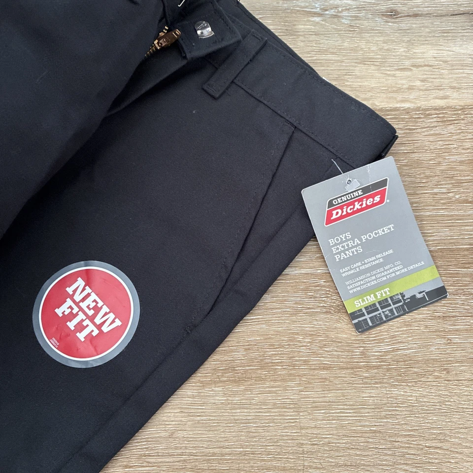Pantalones Dickies Boys Extra Bolsillo Calce Ajustado Negros Talla 16 Nuevos con Etiquetas Foto 3 de 4
