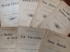 7 anciennes partitions de musique fin XIXe / début XXe - Voir détails