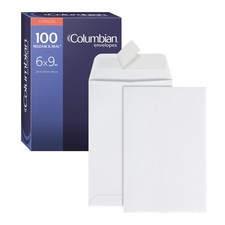 Catalog Envelopes, 6 x 9, Release  Seal Self-Sealing Closure, 28 lb White Wo...