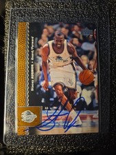 1996-97 Upper Deck #213 Stacey Augmon AUTOGRAPHED HAND SIGNED IP