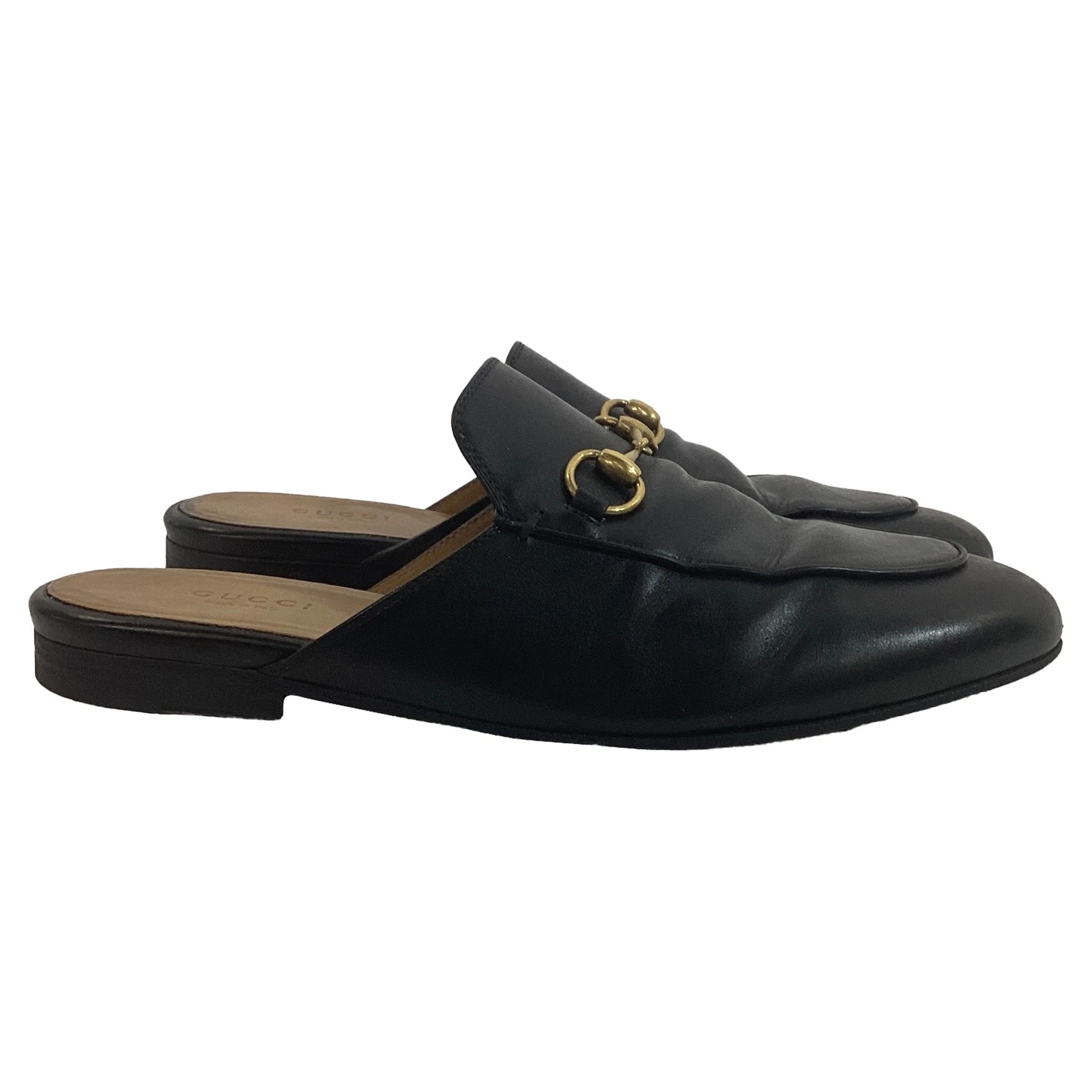 Gucci Princetown Horsebit   Pantoufles détaillées en cuir femme noir taille 37