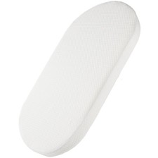 Oval 30 x15 x2 Baby Bassinet Mattress Breathable Water Resistant Lining Mecc