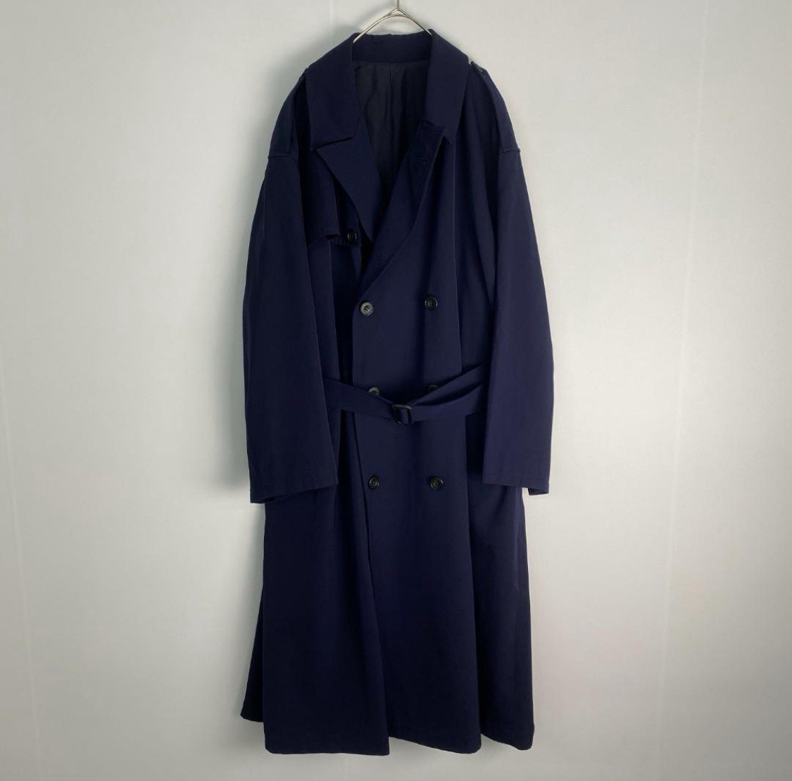 ジャケット・アウター y's long jacket wool fulle black 3size Yohji Yamamoto Wool Shawl Collar Long Coat - Y'S - Made in