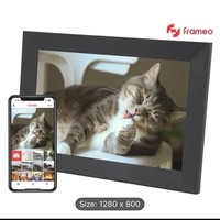 WiFi Digital Photo Frame 10.1 Inch Wood Grain