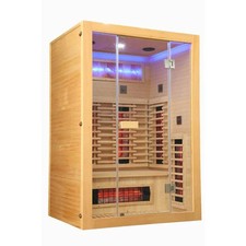 Professor Health HotBox 2 Indoor Infrared Sauna 2 Seat 13 AMP Lights, Music,