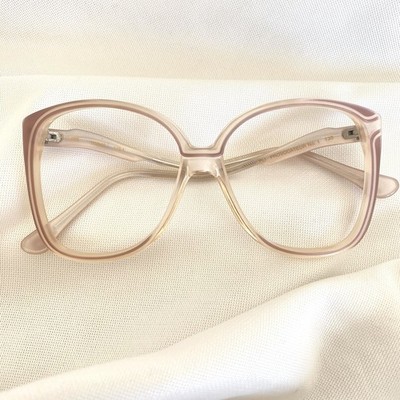 Vintage Univis Eyeglasses Frames Provocateur No 1 Pink Drop Arm Glasses Shimmer