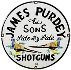 VINTAGE JAMES PURDEY & SONS SIGN DEALERSHIP SHOT GUN BIRD HUNTING WINCHESTER