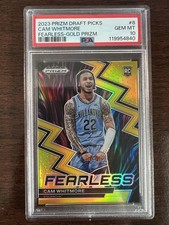 2023 Prizm Draft Picks Cam Whitmore Fearless Gold /10 RC Rookie PSA 10