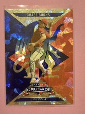 2025 Panini Crusade BLUE CRACKED ICE Chase Burns #65 - Cincinnati Reds