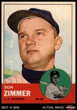 1963 Topps #439 Don Zimmer 3 - VG