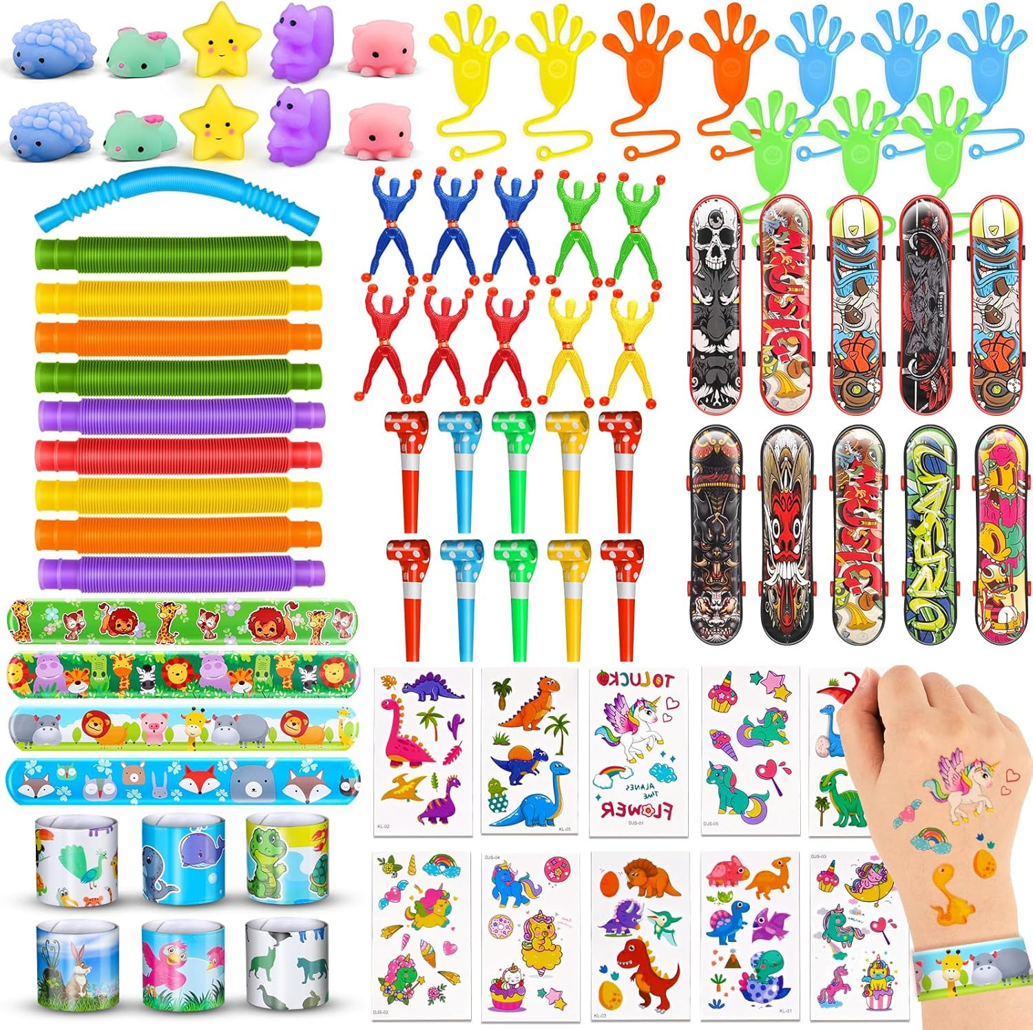 80PCS Party Bag Fillers for Kids - Bulk Assorted Party Favours, Classroom Reward