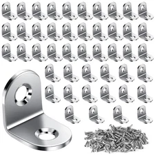 50PCS Heavy Duty Small Brackets 90 Degree Bracket L Brackets Corner Brace B5Y1